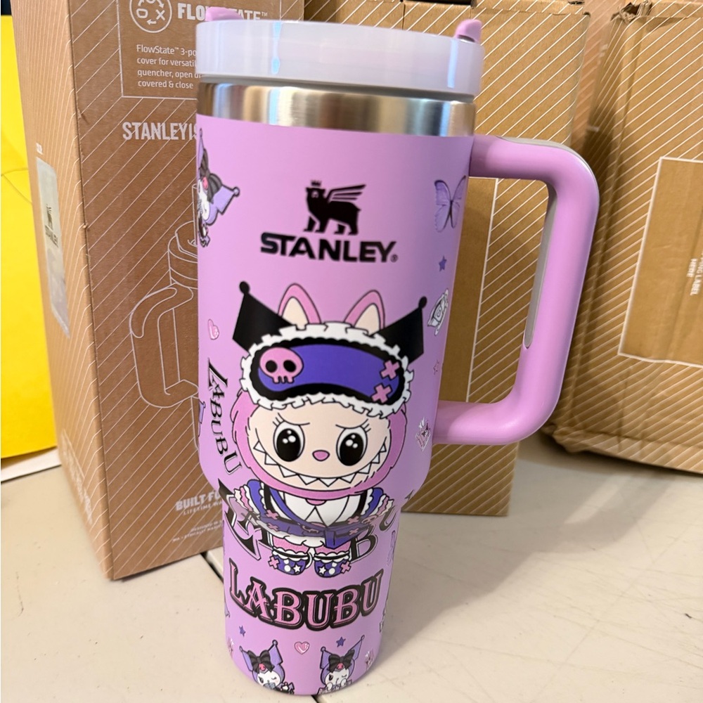 Stanley Purple Labubu Character valentine tumbler